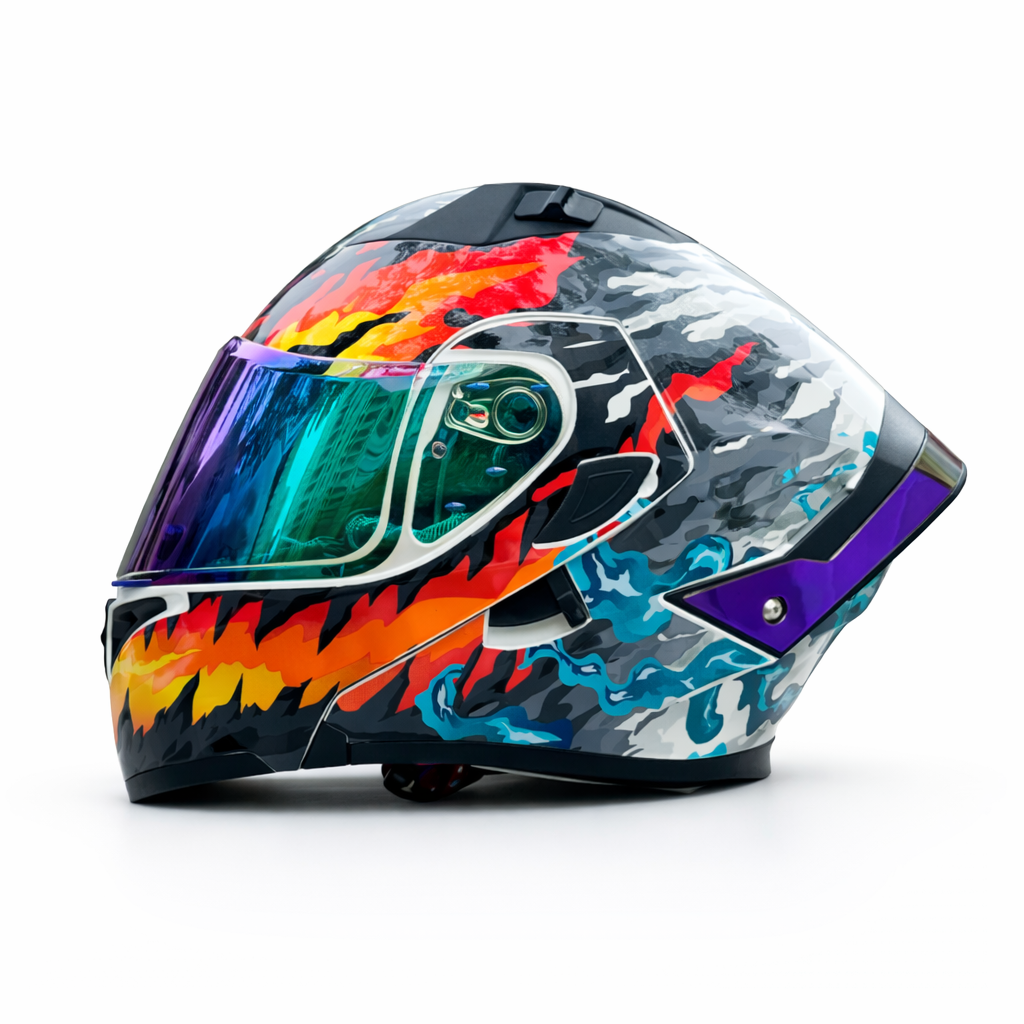 Casco Modular para Motocicleta ORZ-992 - Meowbutter