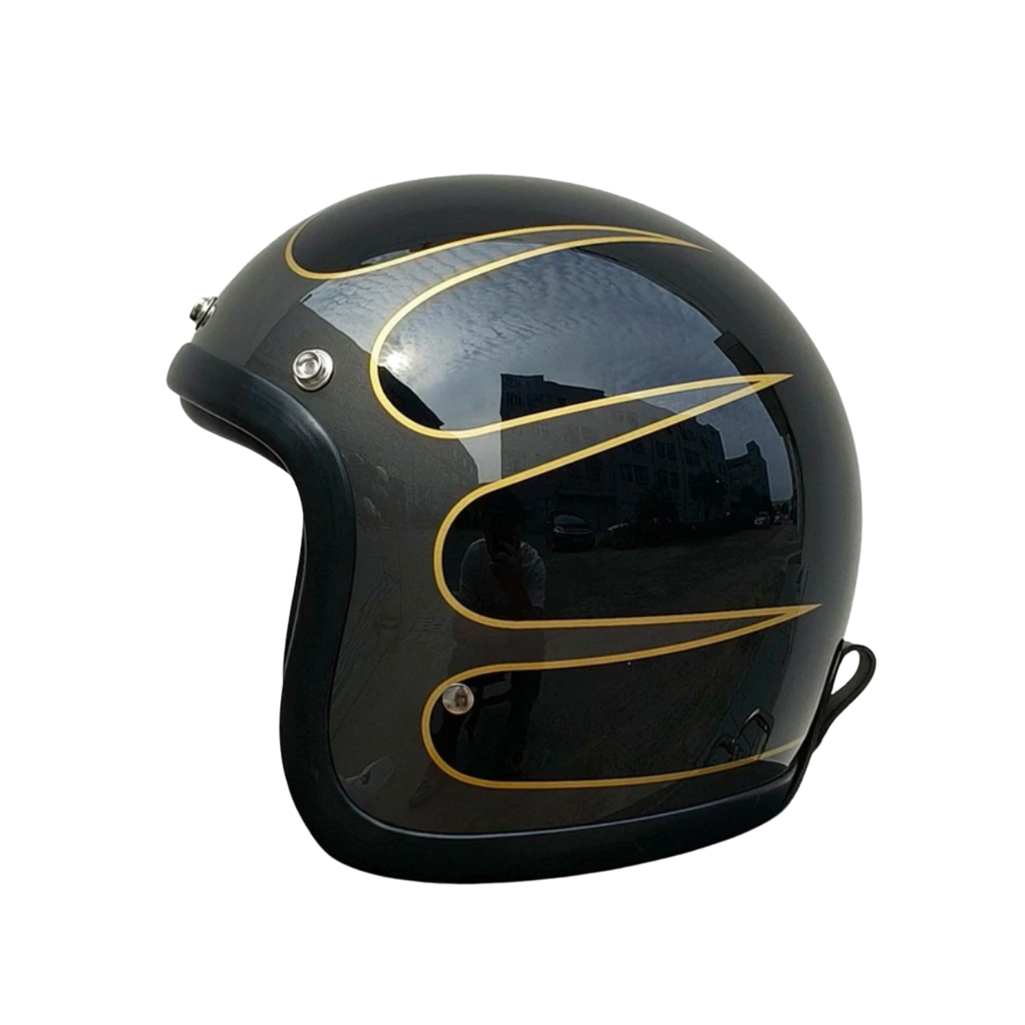 Casco Moto Vintage Chopper Low Profile - Omologato DOT & ECE | meowbutter