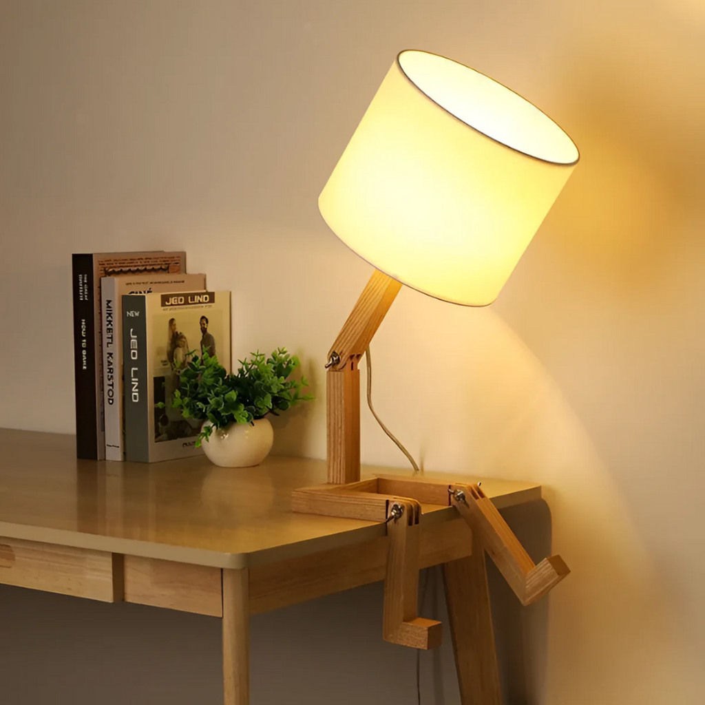 Rilna Table Lamp | Flexible Wooden Design Light | Meowbutter