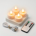 LED Candles Flameless Set Remote Timer USB Rechargeable | Meowbutter