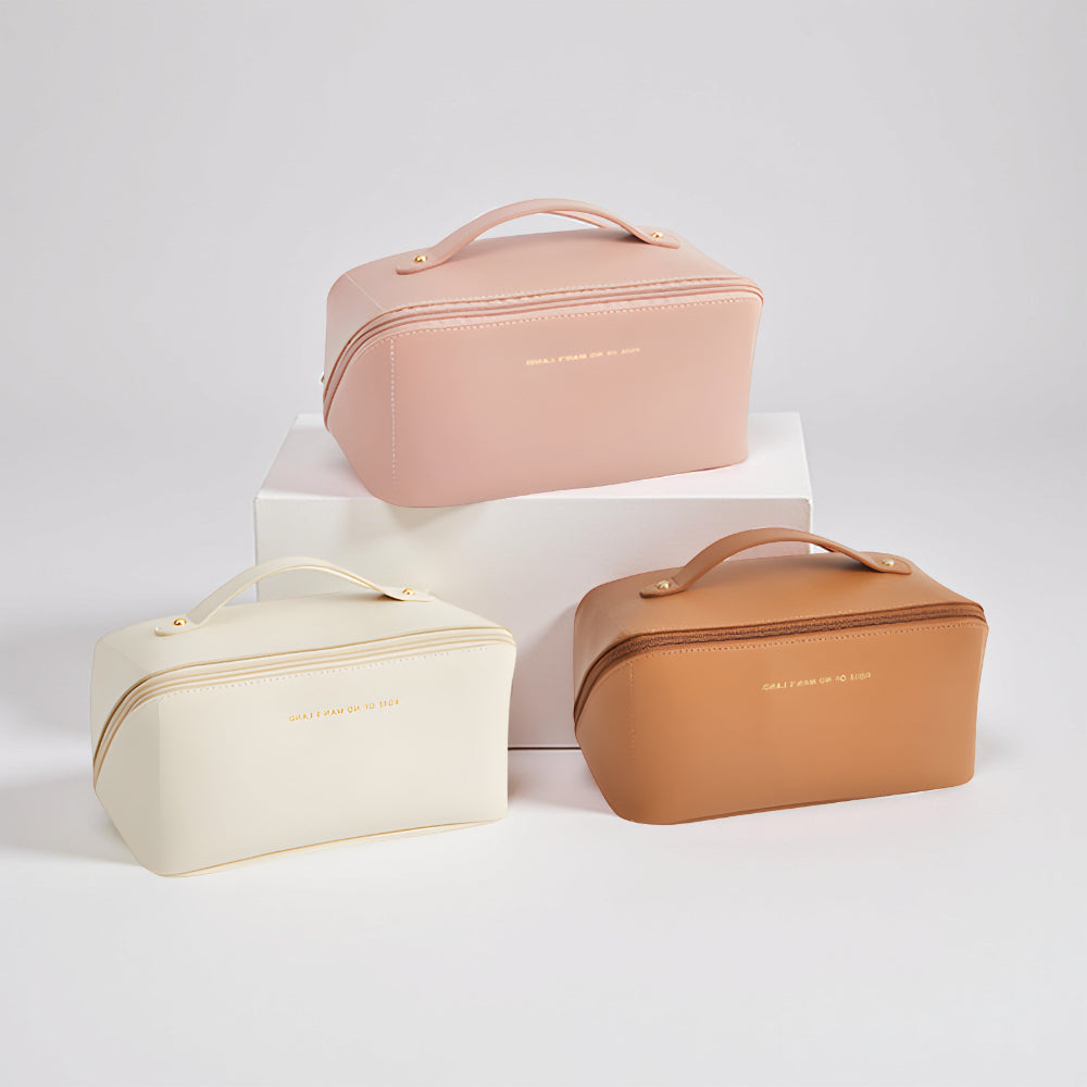 Large Capacity PU Shell Makeup Bag Hard Cosmetic Case
