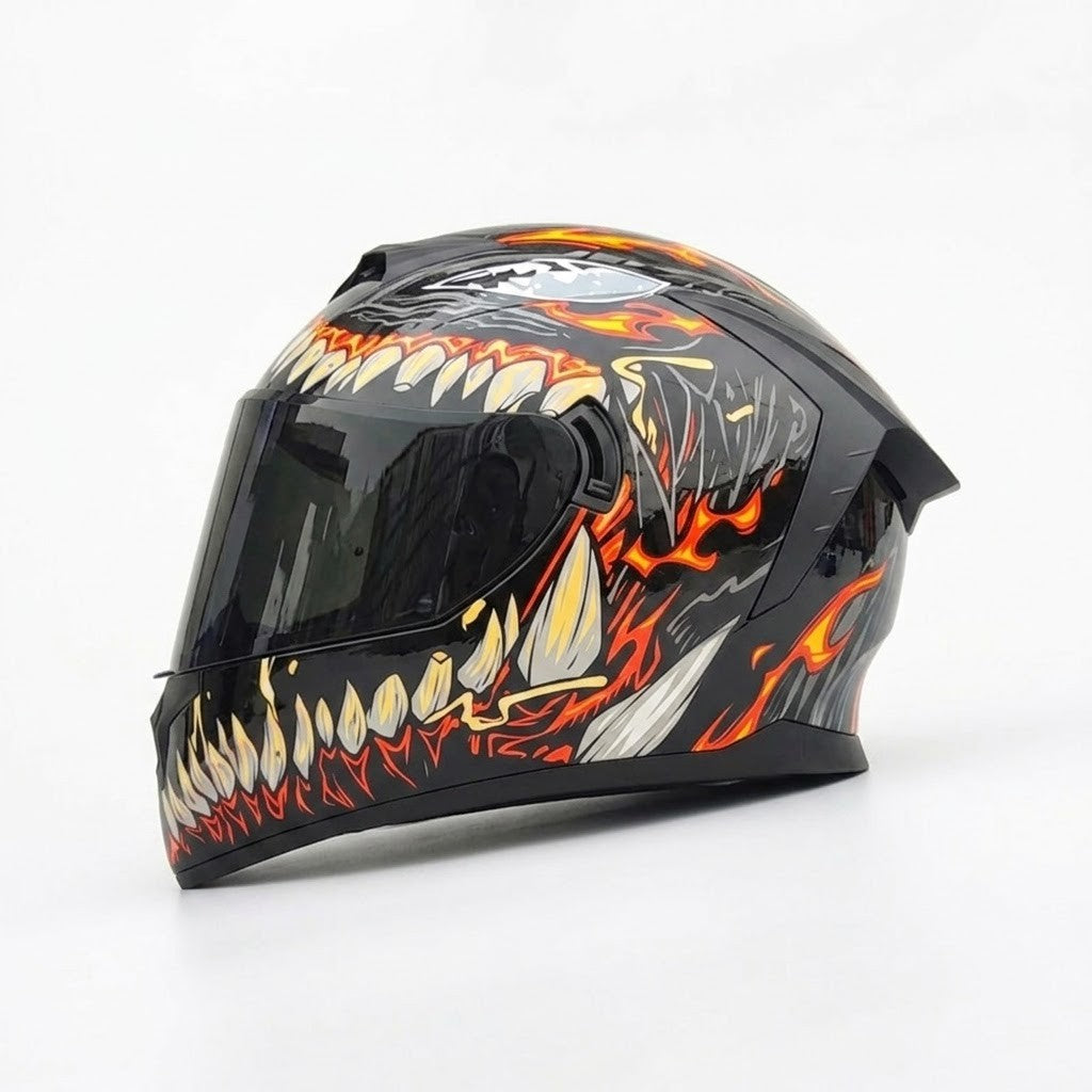 Rider Street Dominator Fullface Helm - Meowbutter