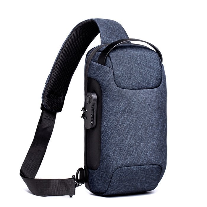 Waterproof Crossbody Bag - Anti-Theft Hidden Zip - USB 3.0 Charging Port - Oxford - Unisex | meowbutter