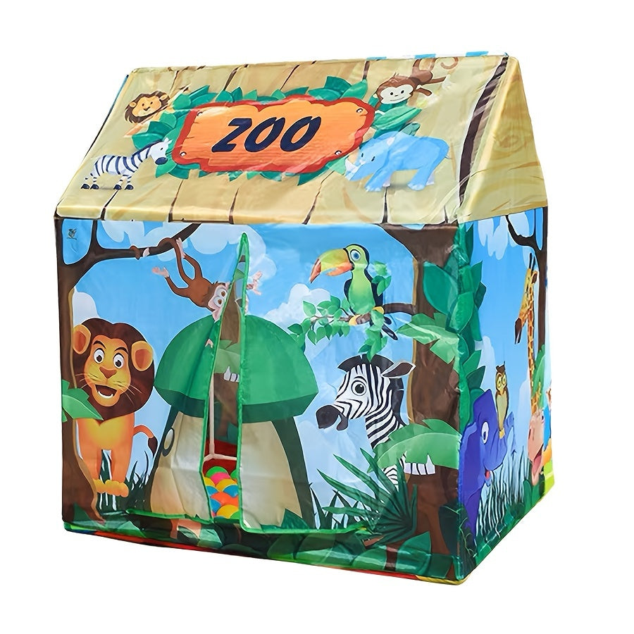 Dětský stan Safari Jungle - design s motivem zvířat - dětský vnitřní domeček | meowbutter