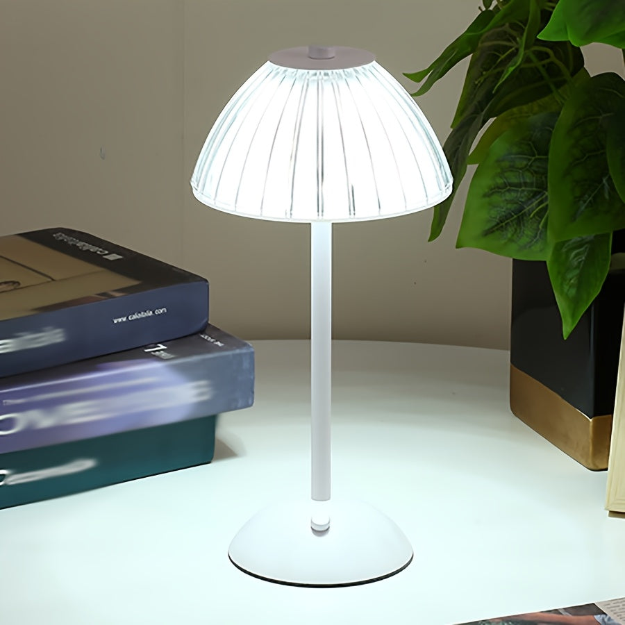 Stolní lampa Golden Touch s nabíjením přes USB — křišťálové stínidlo aktivované dotykem