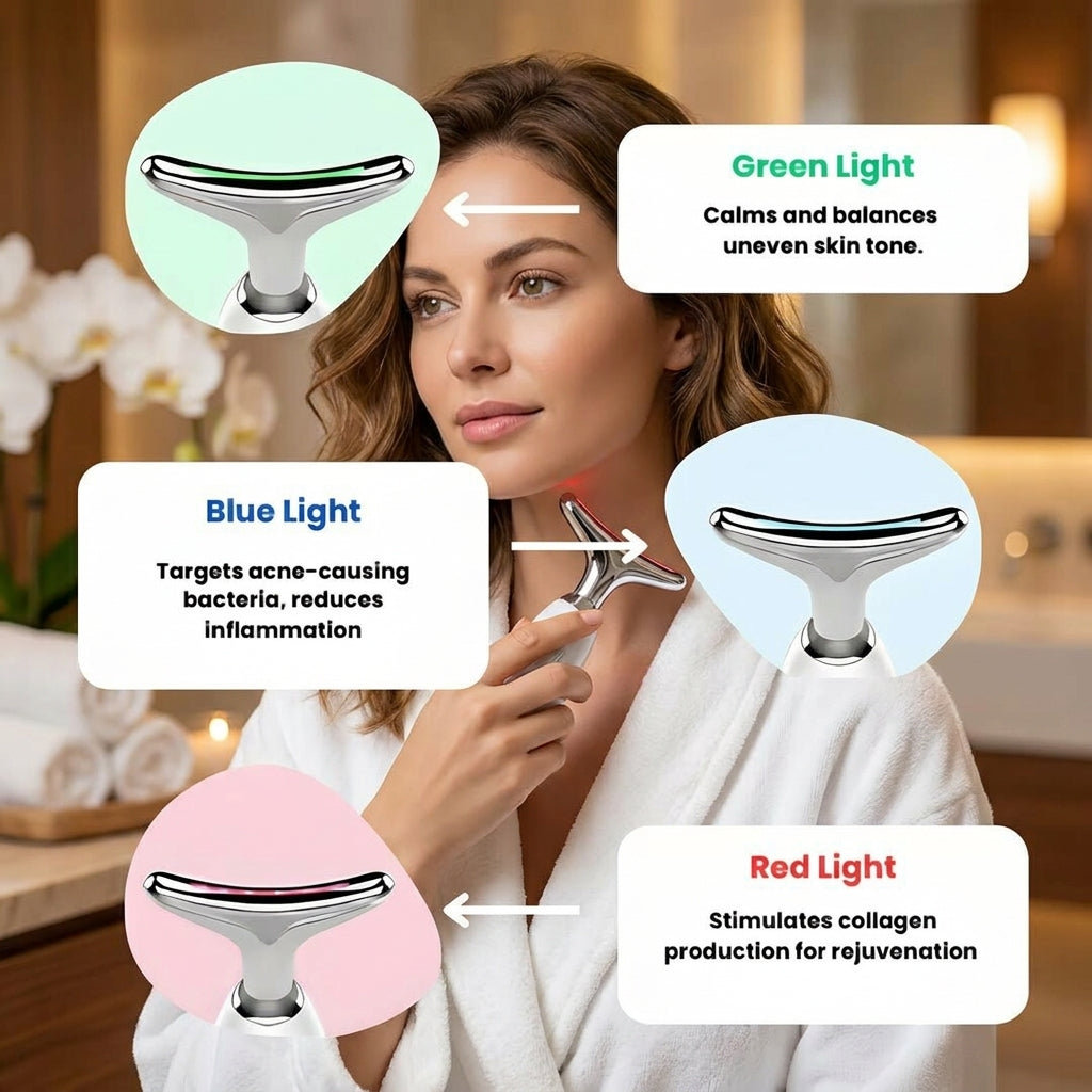 3-in-1 LED Facial Sculptor for a Visibly Firmer, Radiant, and Contoured Complexion