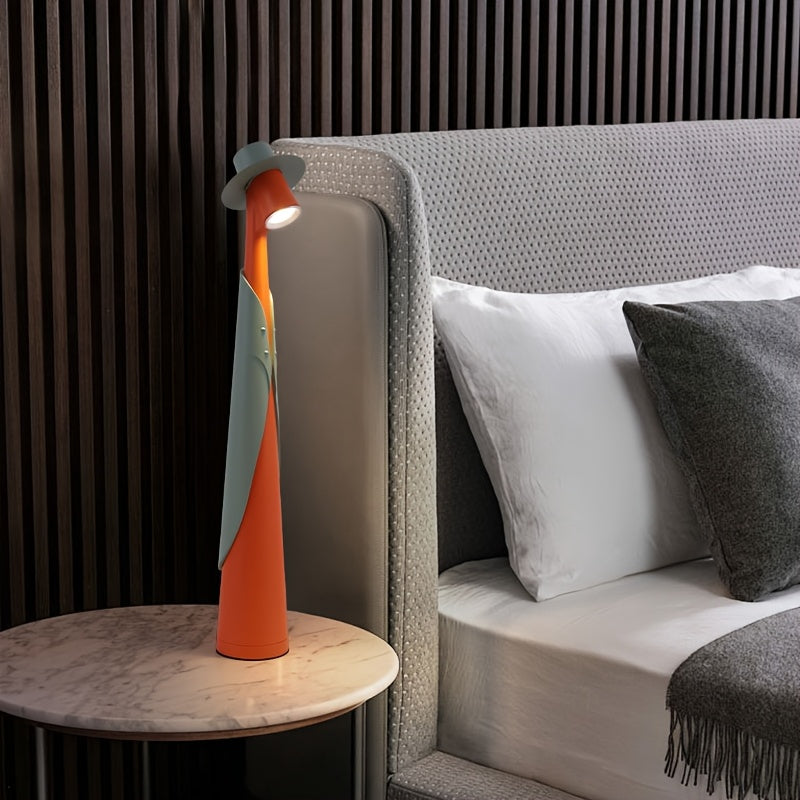 Kreativ genopladelig LED-bordlampe med touch — minimalistisk bordlampe formet som en hat