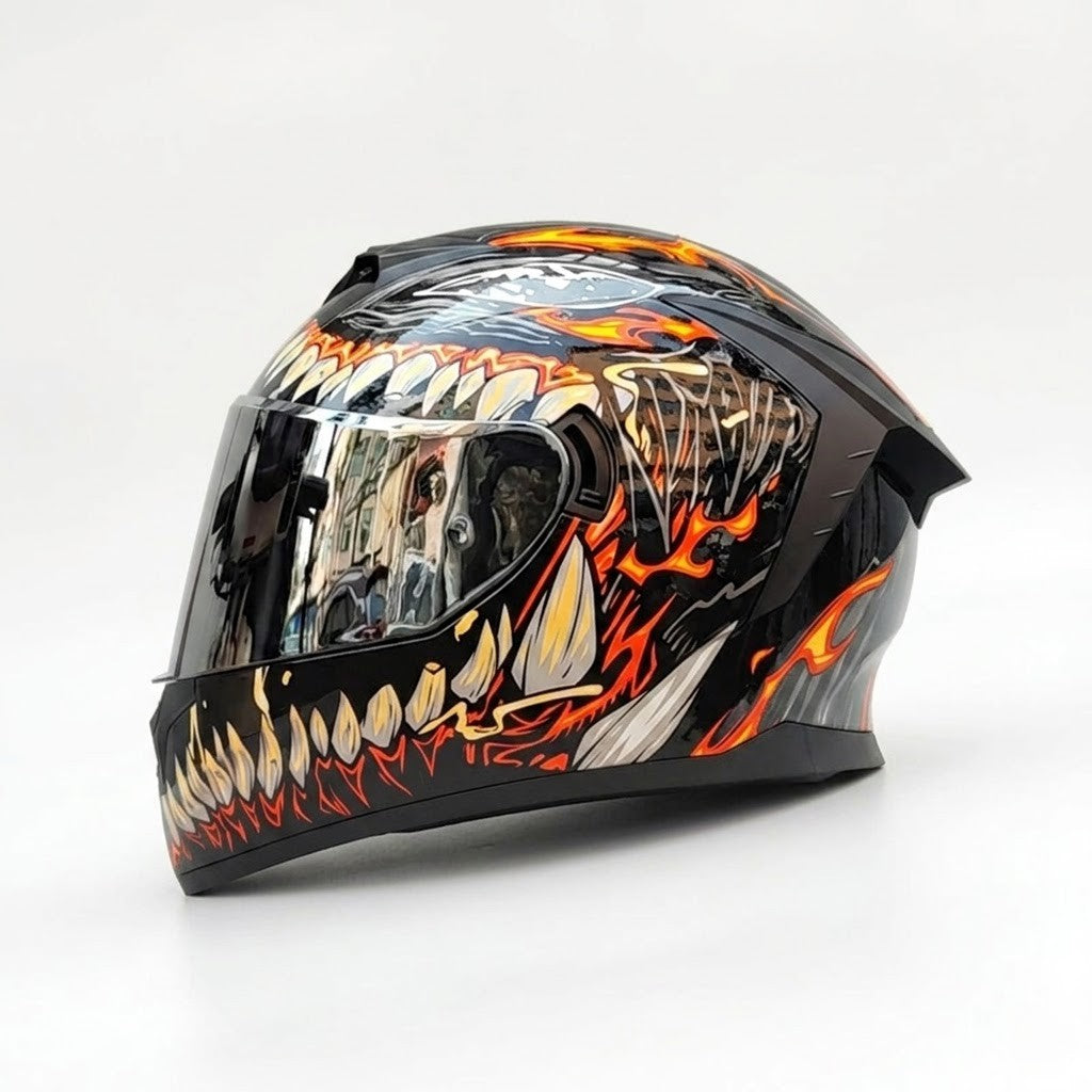 Rider Street Dominator Fullface Helm - Meowbutter