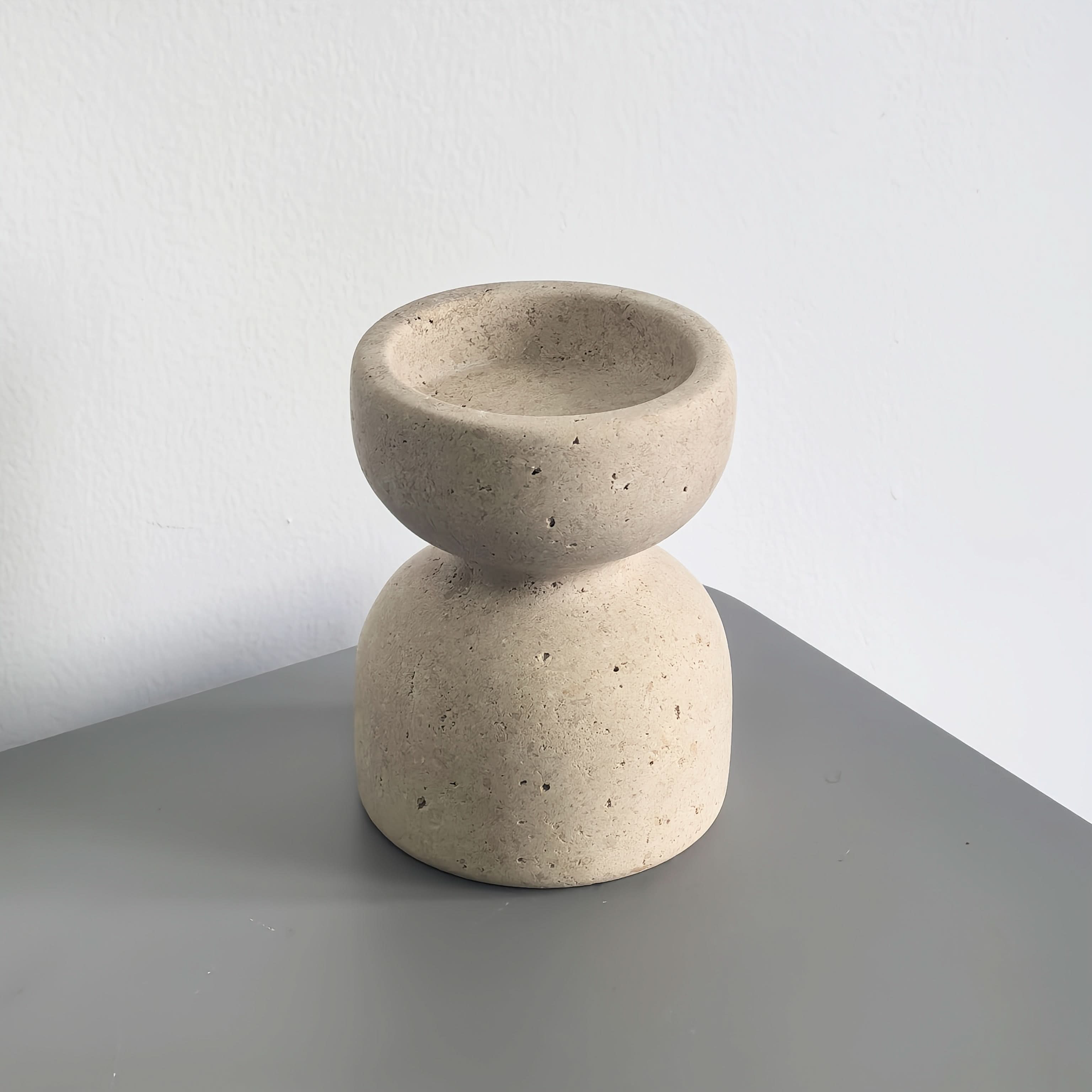 Natural Marble Candle Holders Set | meowbutter