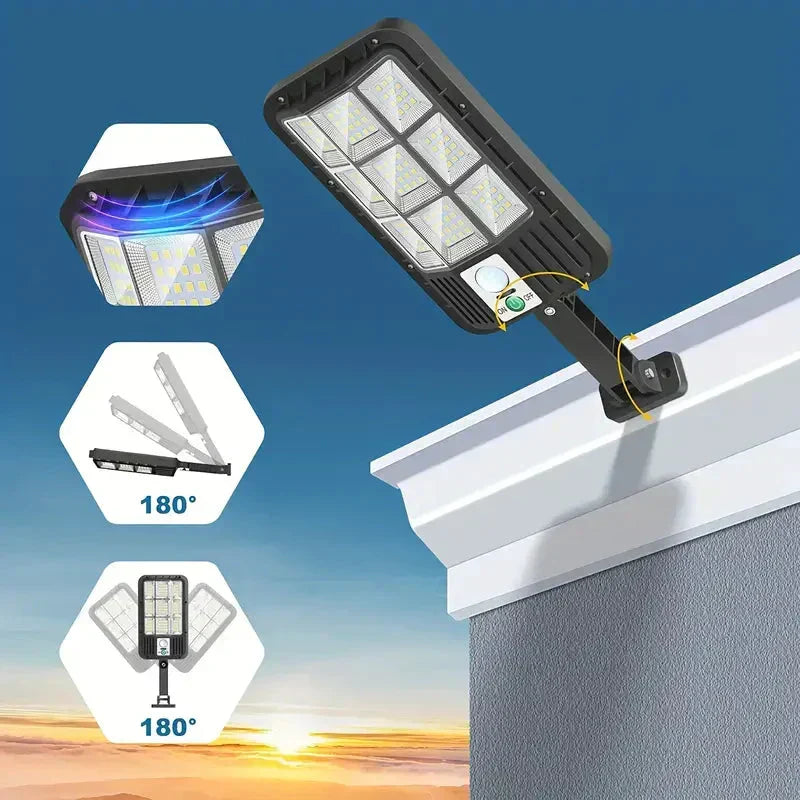 Solar Security Floodlight - 5000 Lumens - PIR Motion Sensor - Dusk to Dawn - IP66 - Remote Control | meowbutter