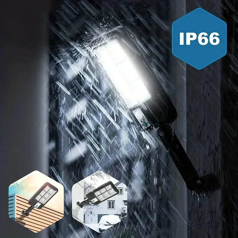 Solar Security Floodlight - 5000 Lumens - PIR Motion Sensor - Dusk to Dawn - IP66 - Remote Control | meowbutter