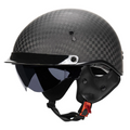 Vintage Carbon Fiber Half Helmet - DOT & ECE Approved - Meowbutter