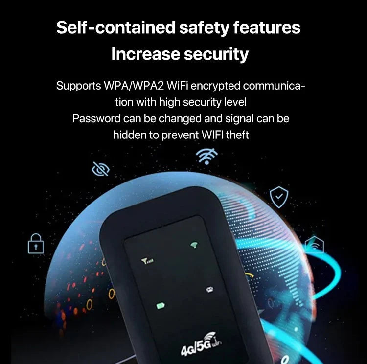Portable 5G WiFi Router - High Speed Mobile Internet - Rechargeable Hotspot Device | meowbutter