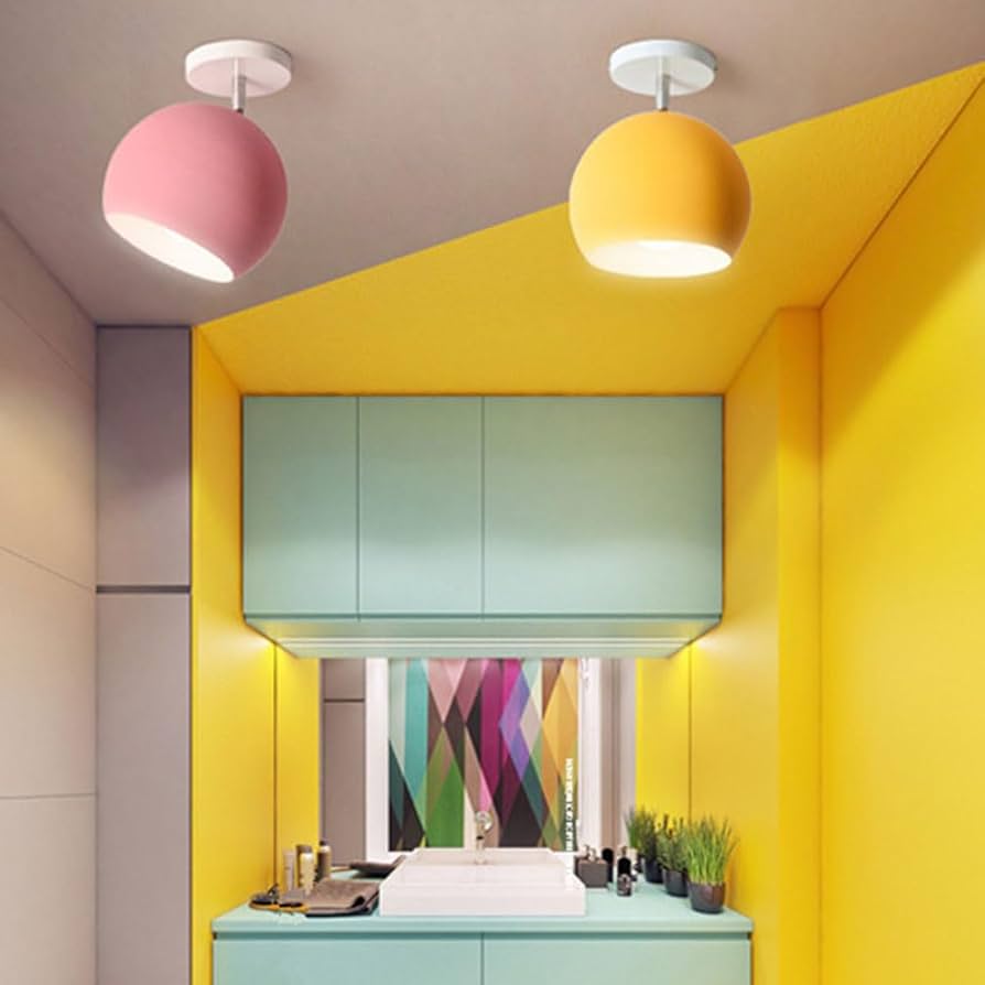 Lampada da soffitto Nordic Macaron | Lampada rotonda moderna in alluminio | Meowbutter
