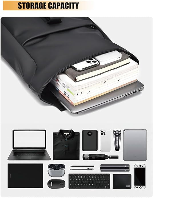 Zaino da viaggio impermeabile - Porta di ricarica USB - Scomparto per laptop - Nero, grigio e verde | meowbutter
