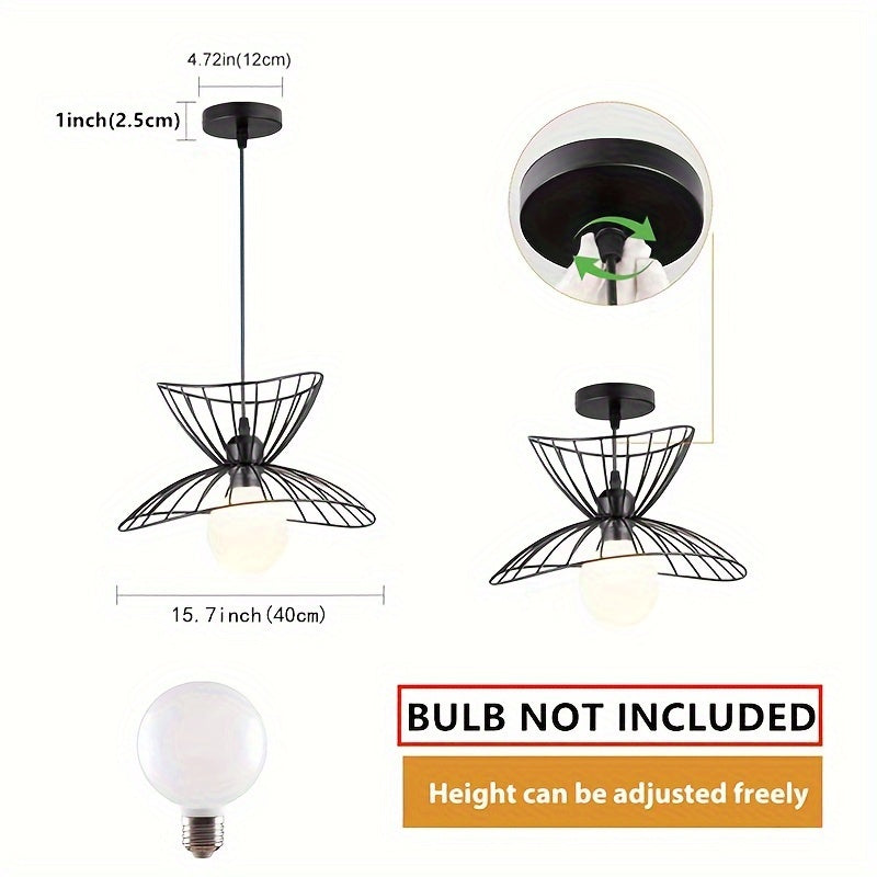 Retro Black Pendant Light | Adjustable Industrial Design | Meowbutter