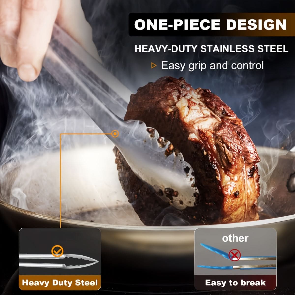 Stainless Steel Locking Kitchen Tongs | meowbutter
