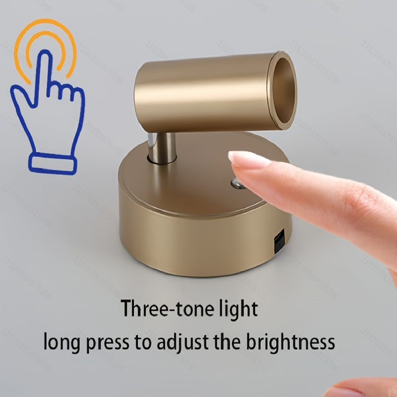 Wireless Magnetic Wall Light — USB Rechargeable, Touch Control Mount