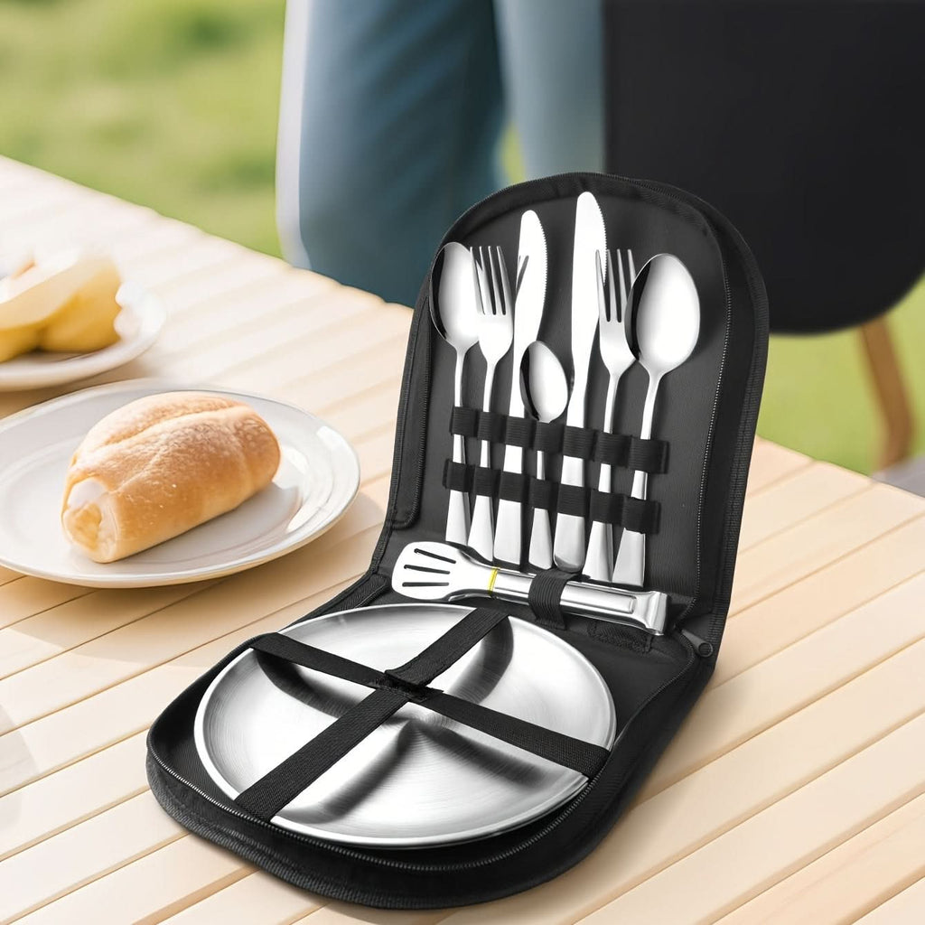Set portabil de clești și farfurii pentru mâncare | meowbutter