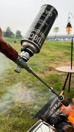 Kivio Wooden-Handled Gas Igniter For Camping And Outdoor Grilling
