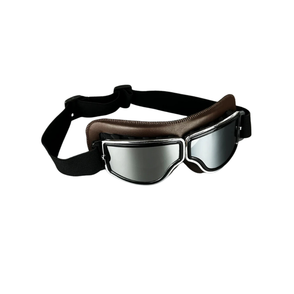 Vintage Leather Motorcycle Goggles - Meowbutter