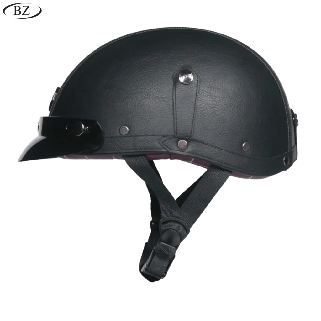 Vintage Half Helmet – DOT Approved | Unisex 4-Season Riding - Meowbutter