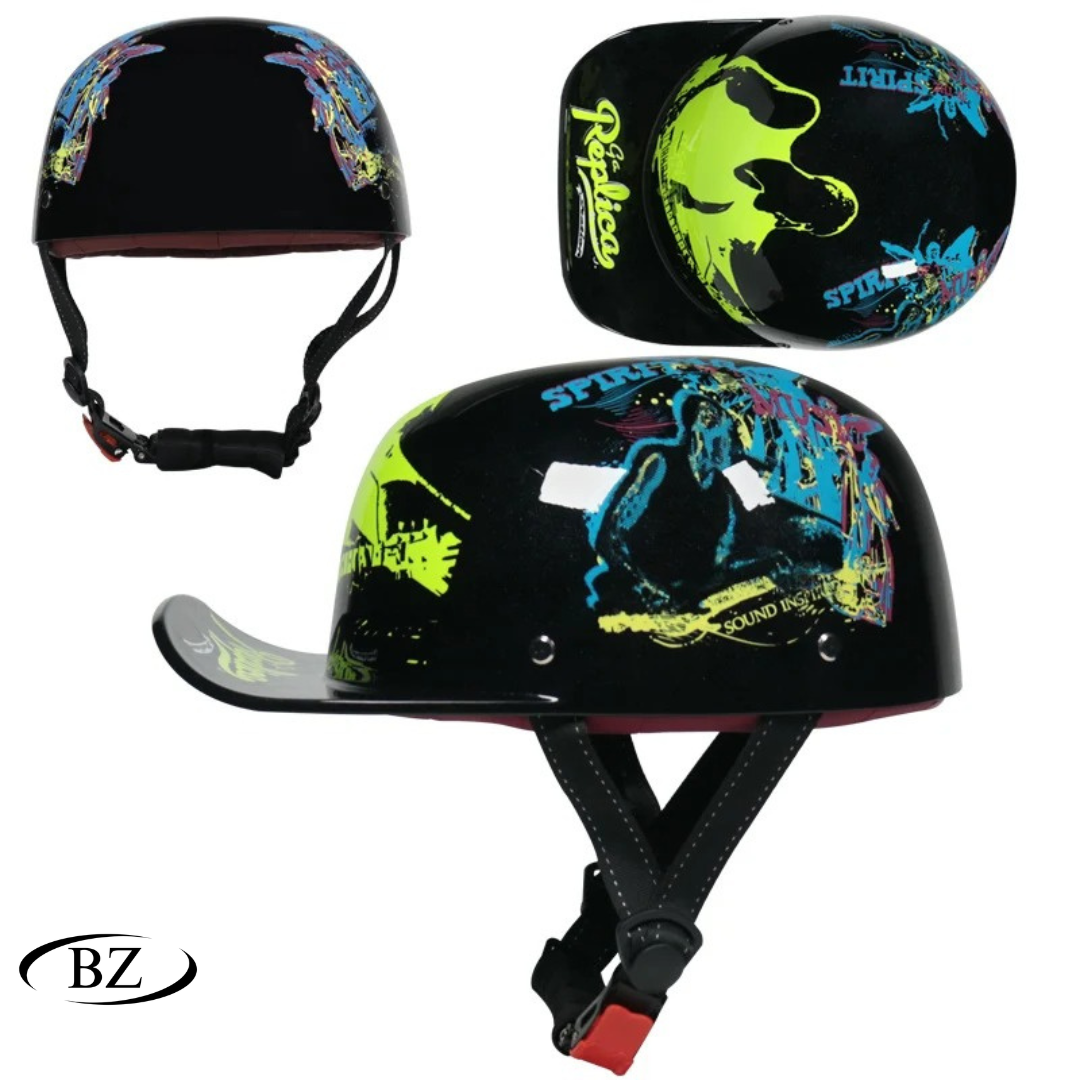 NY Motorcykel Vintage Retro Baseballkeps Hjälmar - Meowbutter