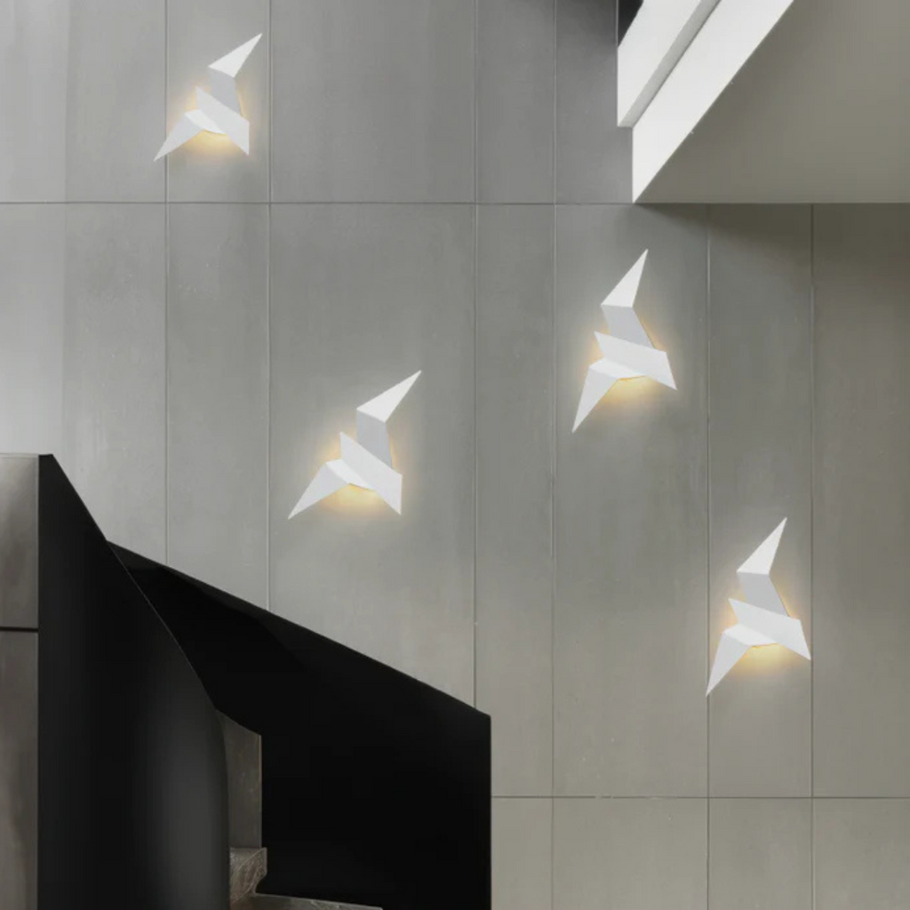 Origami Wall Lamp | Unique Modern Indoor LED Sconce | Meowbutter