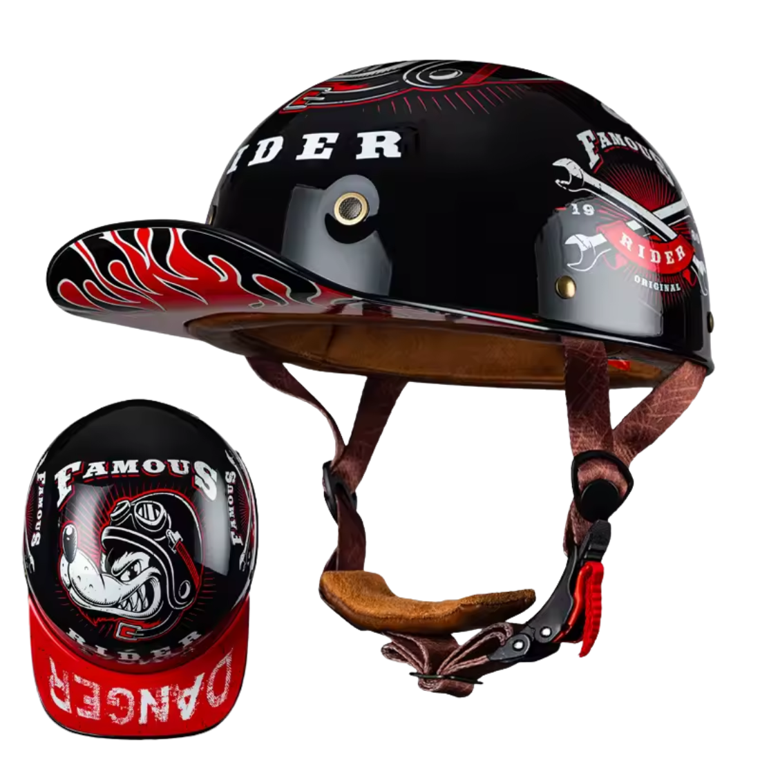 Casco Mezzo Retro Anni '90 – Stile Vintage da Strada - Meowbutter
