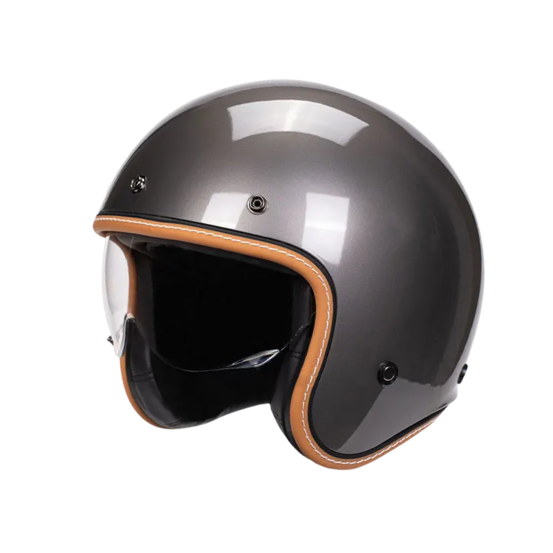 Minimalist Retro Open Face Motorcycle Helmet – DOT & ECE Certified | meowbutter