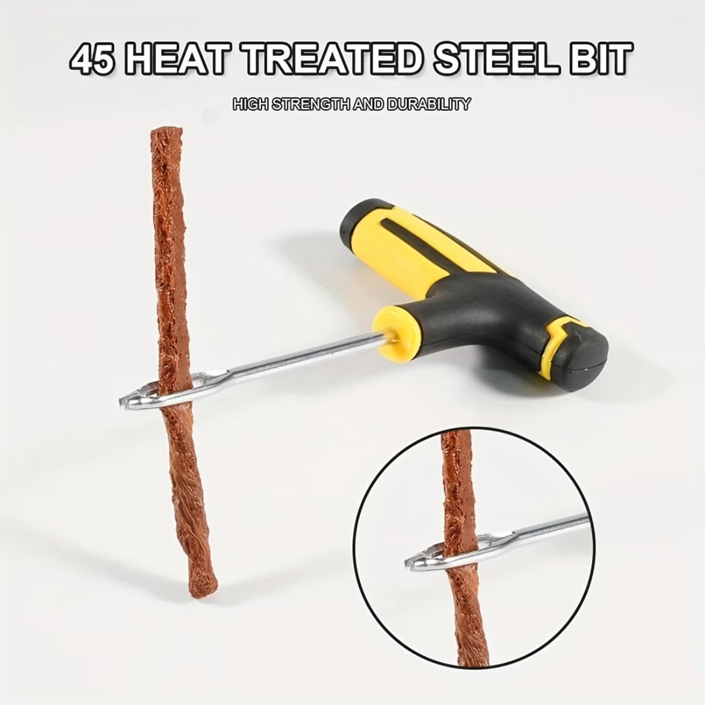 Přenosná sada na opravu bezdušových pneumatik – nouzová sada nástrojů s záplatami pro motocykly, skútry a auta | meowbutter