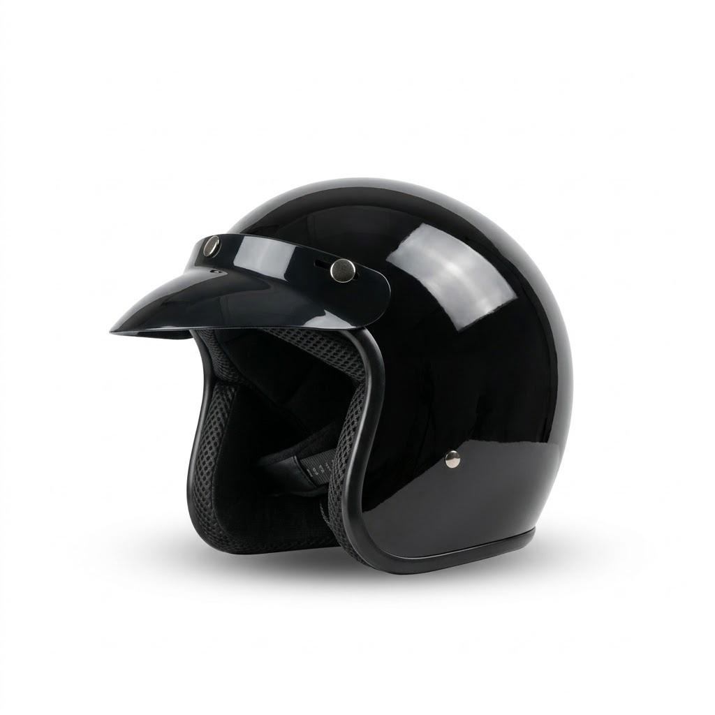 Casco Abierto Urban Retro – Protección Aprobada DOT y ECE - Meowbutter