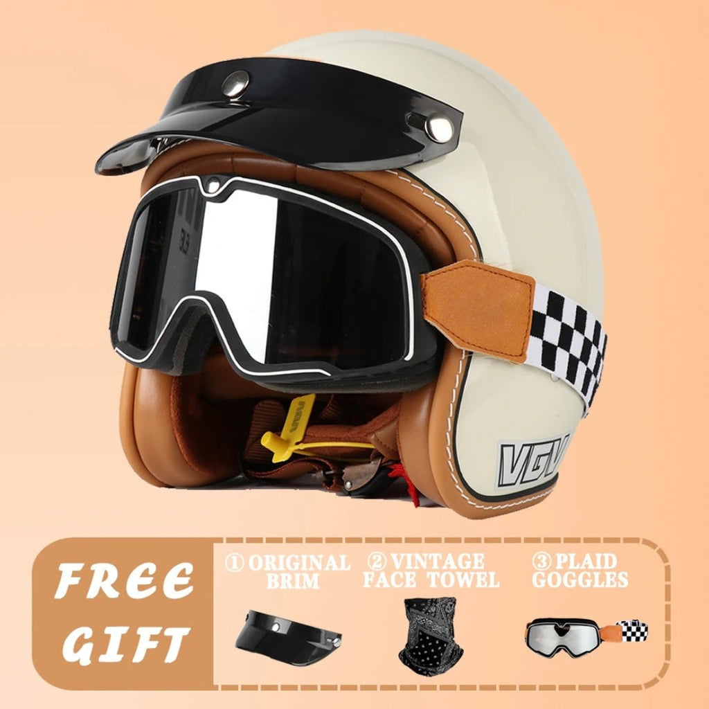 Casco Aperto EchoRetro Classic – Omologato DOT/ECE | meowbutter