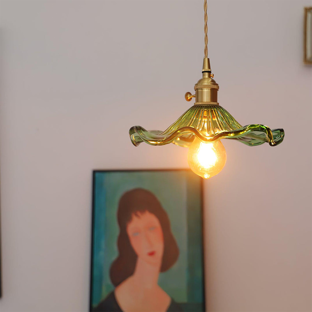 Illuminate Your Room with Elegance | Flower Glass LED Pendant Light | Meowbutter