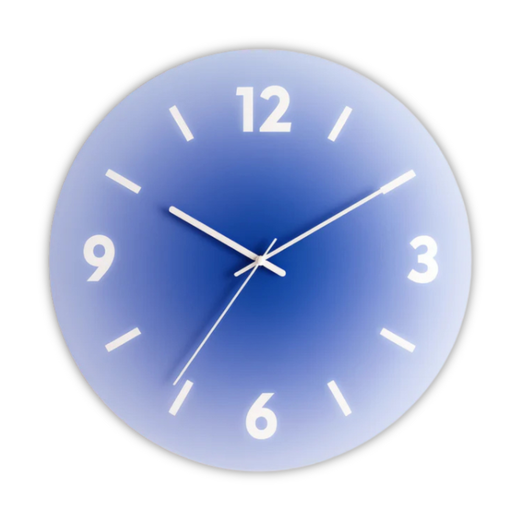 Sunset Gradient Glass Wall Clock — Silent Quartz Movement