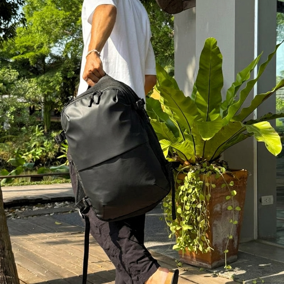 Carry-On Sized Expandable Compression Backpack With 180-Degree Opening And Shoe Compartment