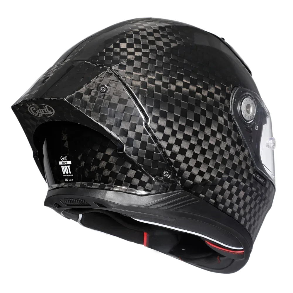 CYRIL R30S Carbon Pro helhjälm - DOT- och ECE-godkänd - Meowbutter