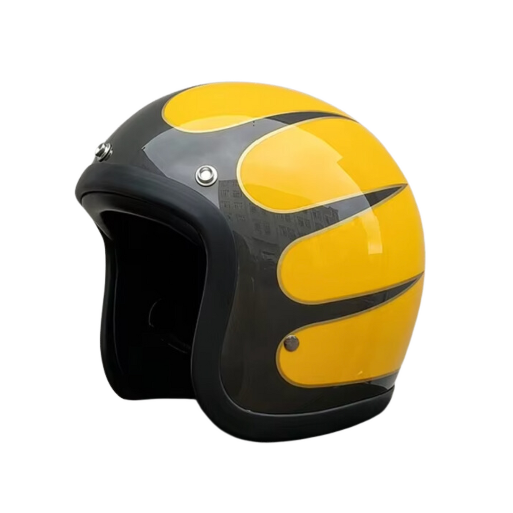 Casco Moto Vintage Chopper Low Profile - Omologato DOT & ECE | meowbutter