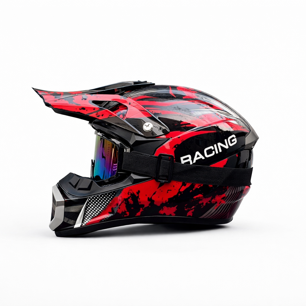 Casco Integral Off-Road de Motocross ORZ-126 - Meowbutter