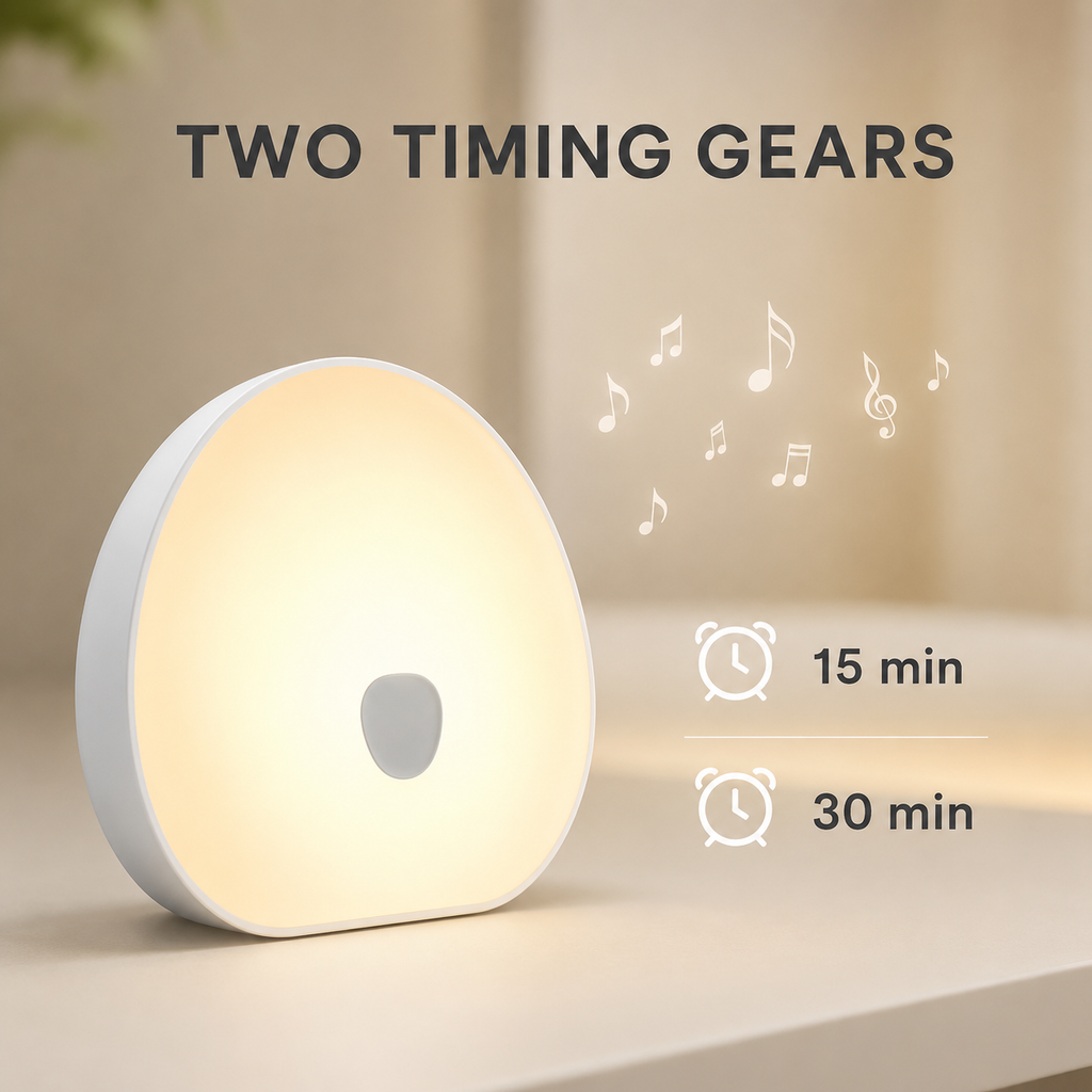 Máquina de ruido blanco para bebés - Luz nocturna RGB - Lámpara de sonido relajante recargable | meowbutter