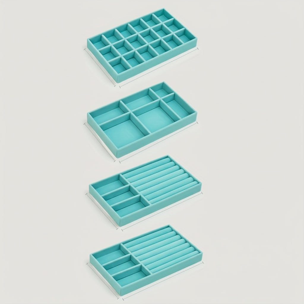 Nylon Jewelry Tray — Compact Low Profile Compartment Set