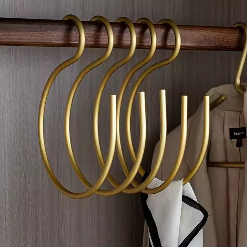 Multipurpose Aluminium S-Shaped Hooks Matte Finish, 5-Piece Set