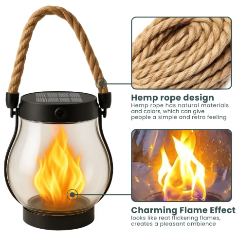 Lanterne à Corde USB - Allumage/Extinction Automatique par Capteur de Lumière - Rechargeable Type-C - Jardin & Camping | meowbutter
