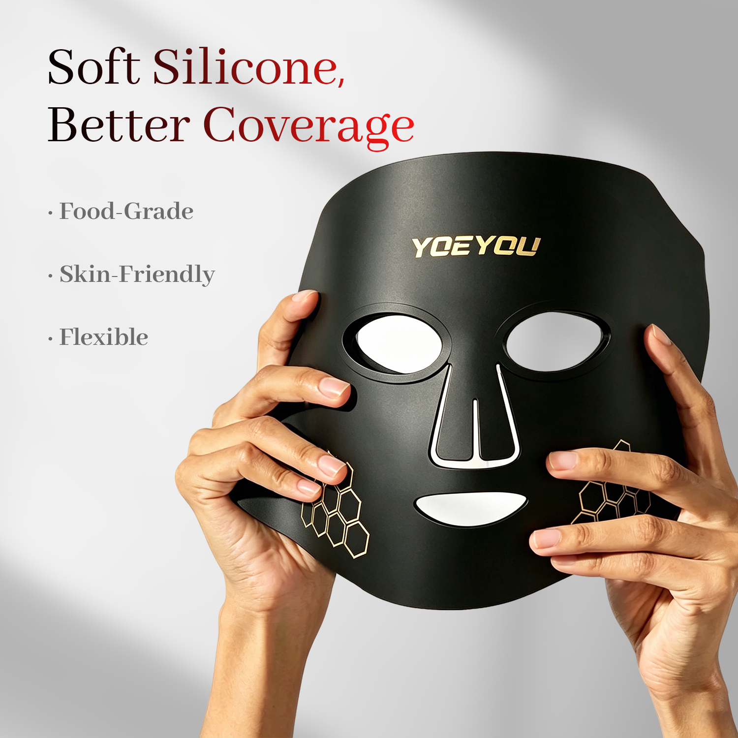 Wearable LED Therapy Mask for Fine Lines, Blemishes and Daily Radiance