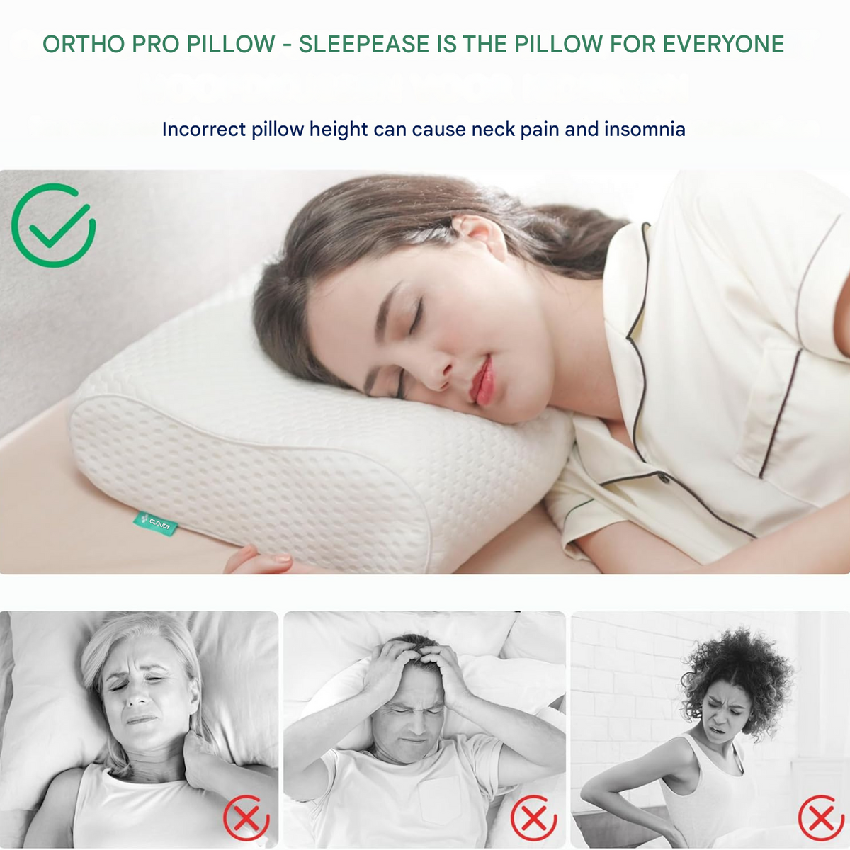 SleepEase Ortho Pro Pillow — Head and Neck Support