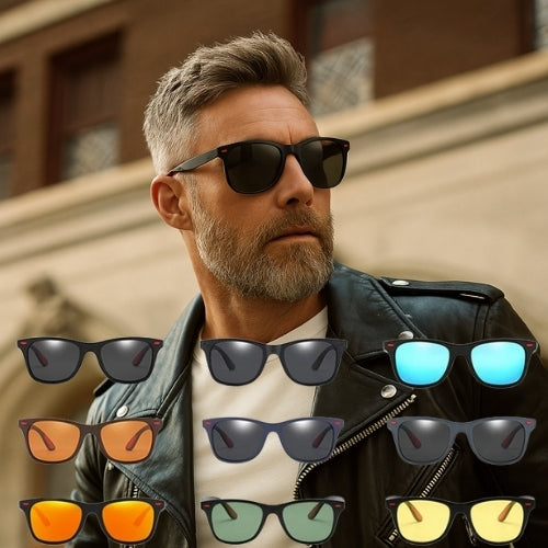 Occhiali da sole quadrati polarizzati in offerta – Classici occhiali da guida e da viaggio con protezione UV400 per uomo e donna | meowbutter