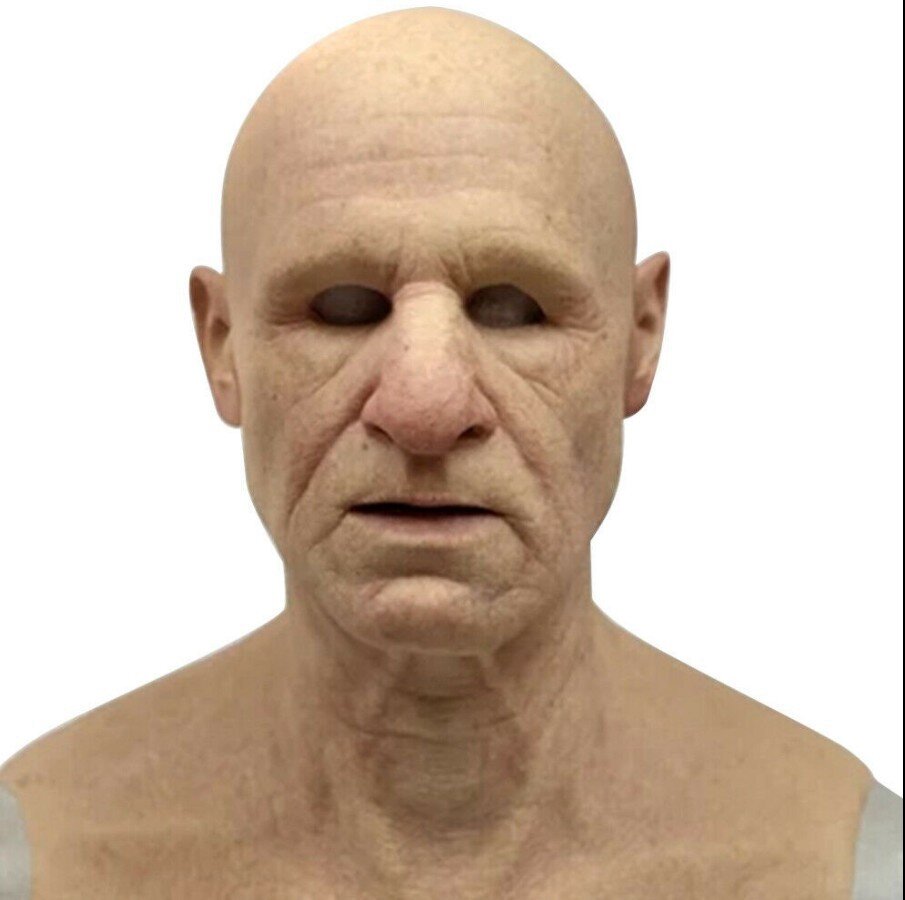 Realistic Latex Halloween Mask - Old Man Design - Costume Accessory | meowbutter
