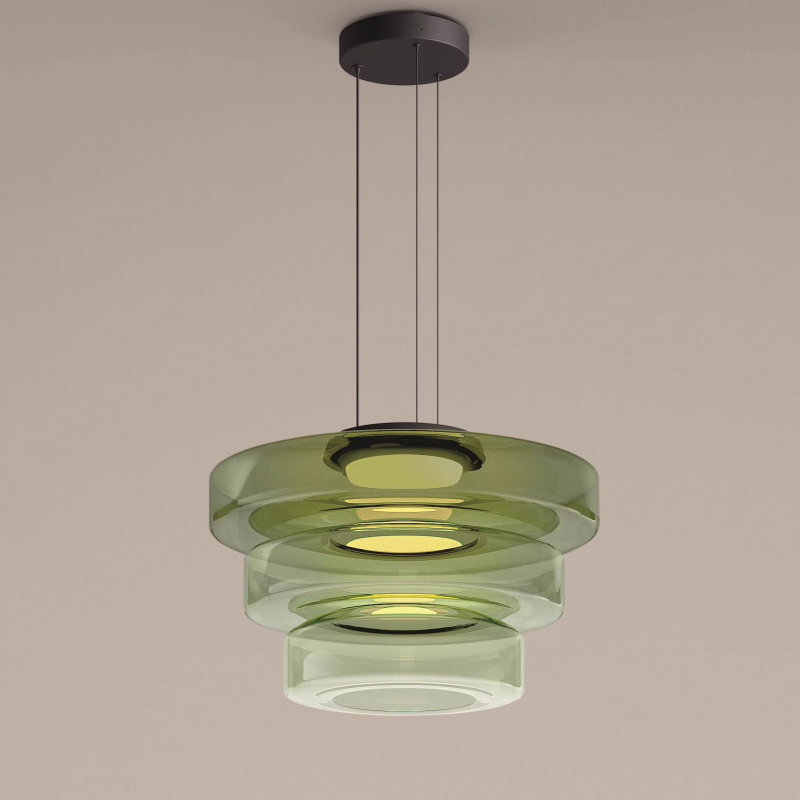 Glass Pendant Lamp | Bauhaus Style Hanging Light | Meowbutter
