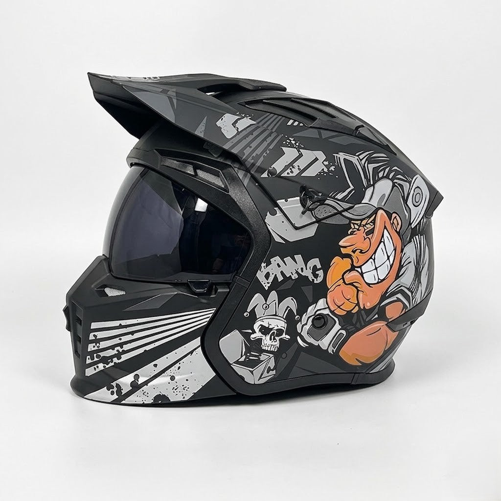 Casco Retro ORZ 163 Pro - Certificado DOT - Meowbutter