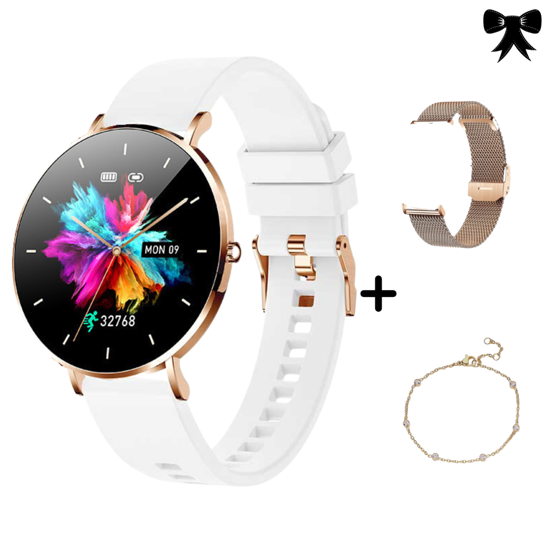 Smartwatch mit Voll-Touchscreen – Mineralglas-Display – Bluetooth-Verbindung | meowbutter